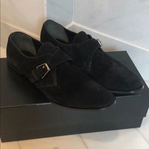 Alexander Wang monkstrap black suede flats 40